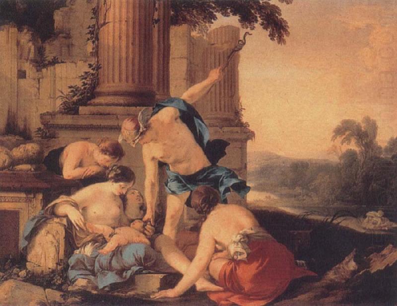 Mercury Takes Bacchus to be Brought Up by Nymphs, Laurent de la Hyre